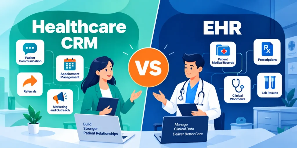 Healthcare CRM versus EHR