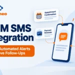 CRM SMS integration sending automated text alerts and follow-ups