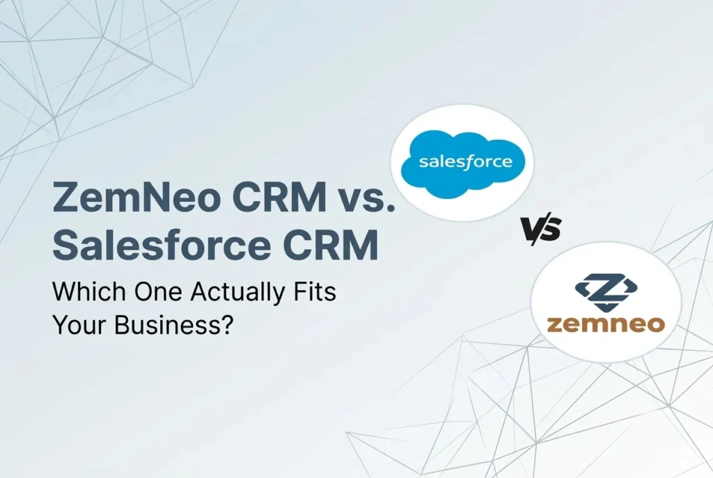 Zemneo CRM vs Salesforce CRM comparison banner