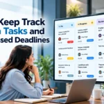 Team tasks management board showing assigned work, deadlines, priorities, and task progress