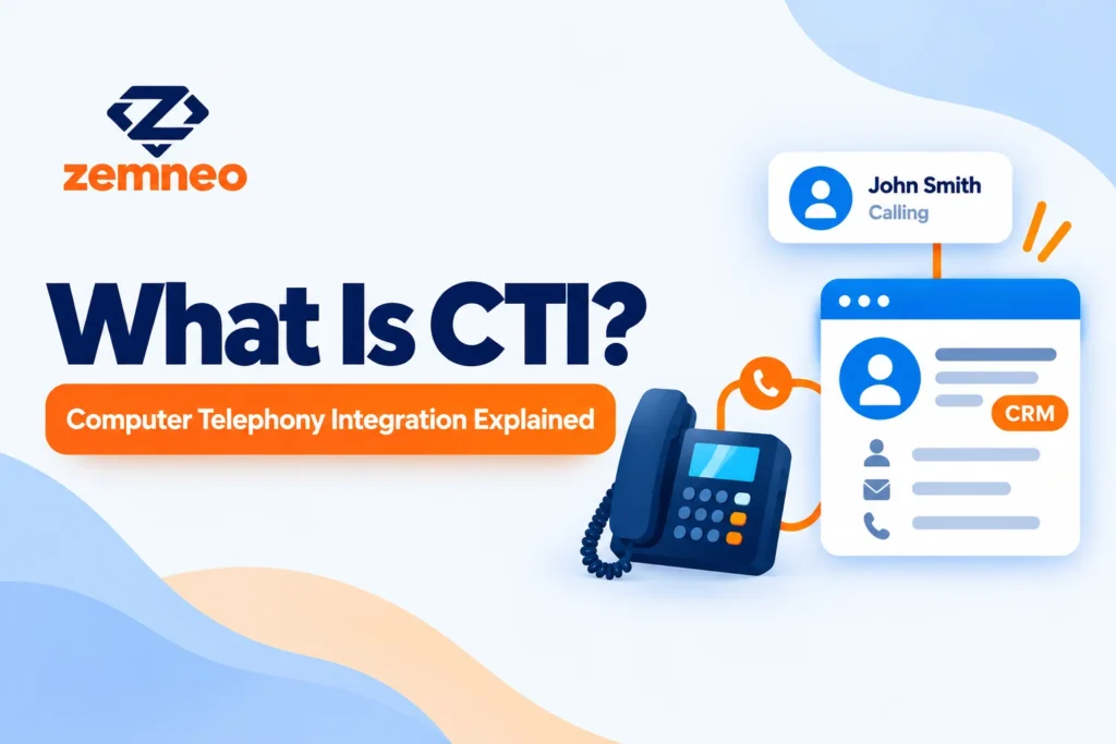 What is CTI computer telephony integration explained with phone connected to CRM